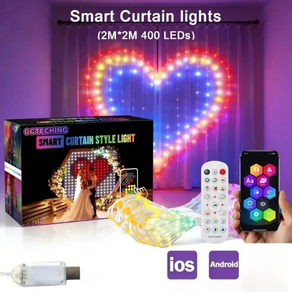 Outdoor Lighting And Decor - Outdoor LED Pixel Vorhanglichter Bluetooth APP