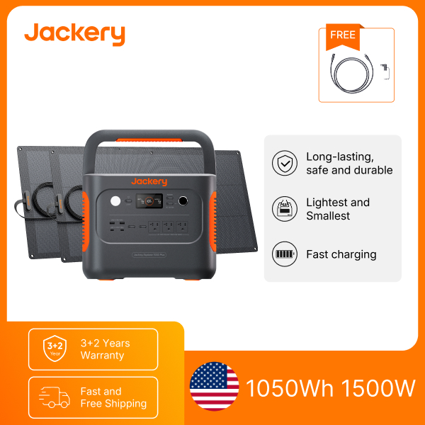 Outdoor Lighting Extension Cable - Jackery E1000AC 1050Wh tragbare Powerstation mit