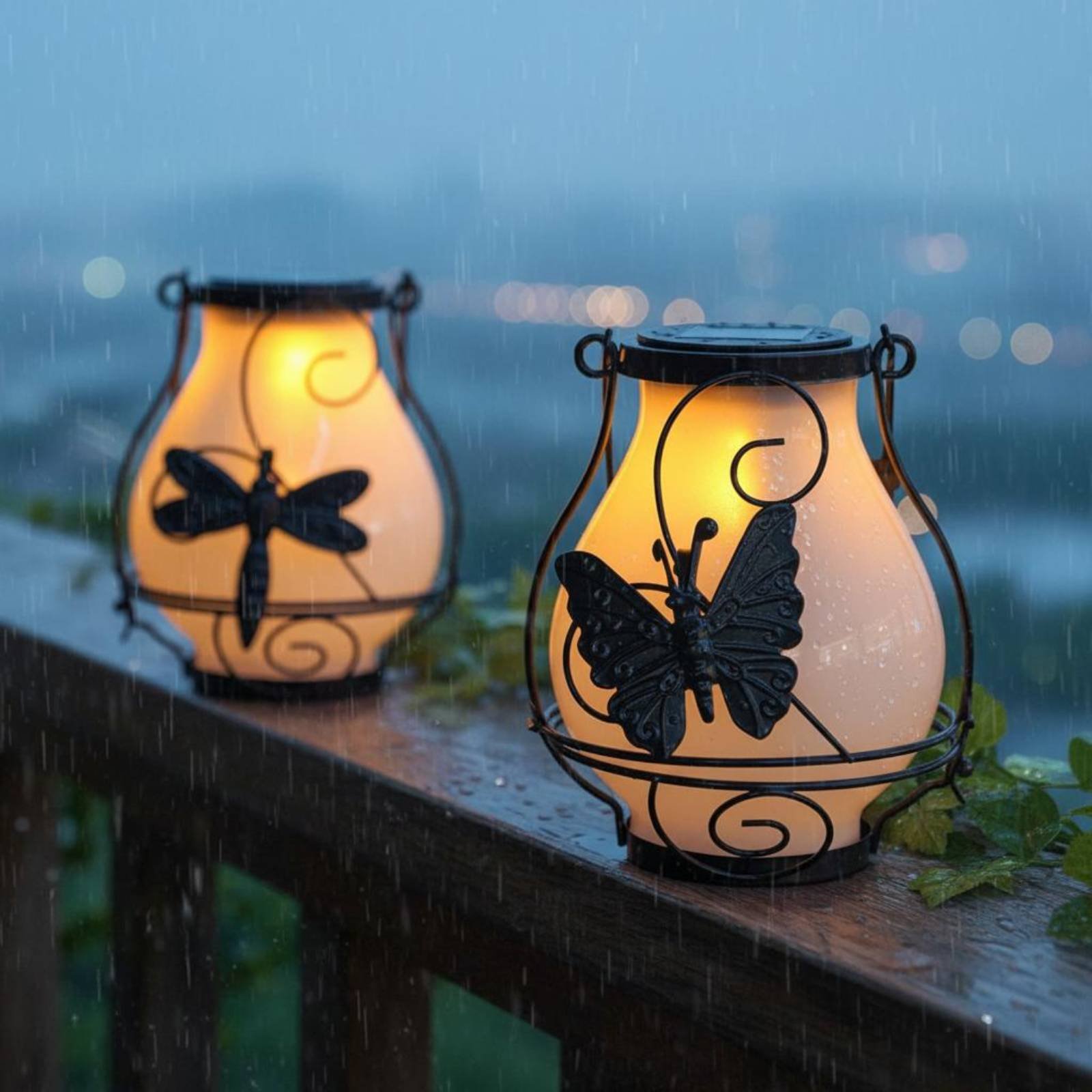 Outdoor Lighting And Decor - Solar-Schmetterlingslaterne, wasserdichte Schmetterlings-Solarlaterne, dekorative Hofbeleuchtung, einfach