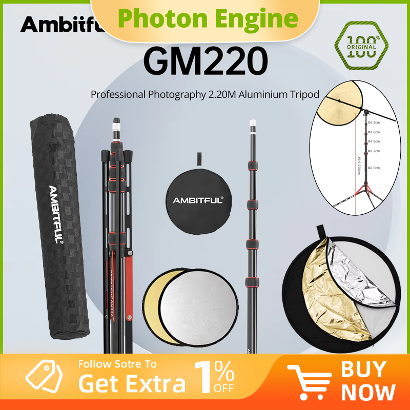 Outdoor Lighting Kit Photography - AMBITFUL 220cm Outdoor-Fotografie-Set Umkehrbar Faltbarer Lichtständer