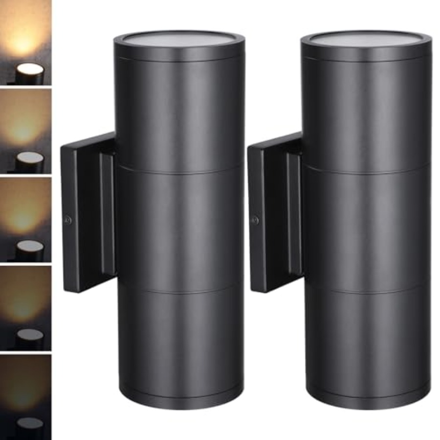 Outdoor Lighting Up And Down - 3000K LED Zylinder-Wandleuchte für den Außenbereich,