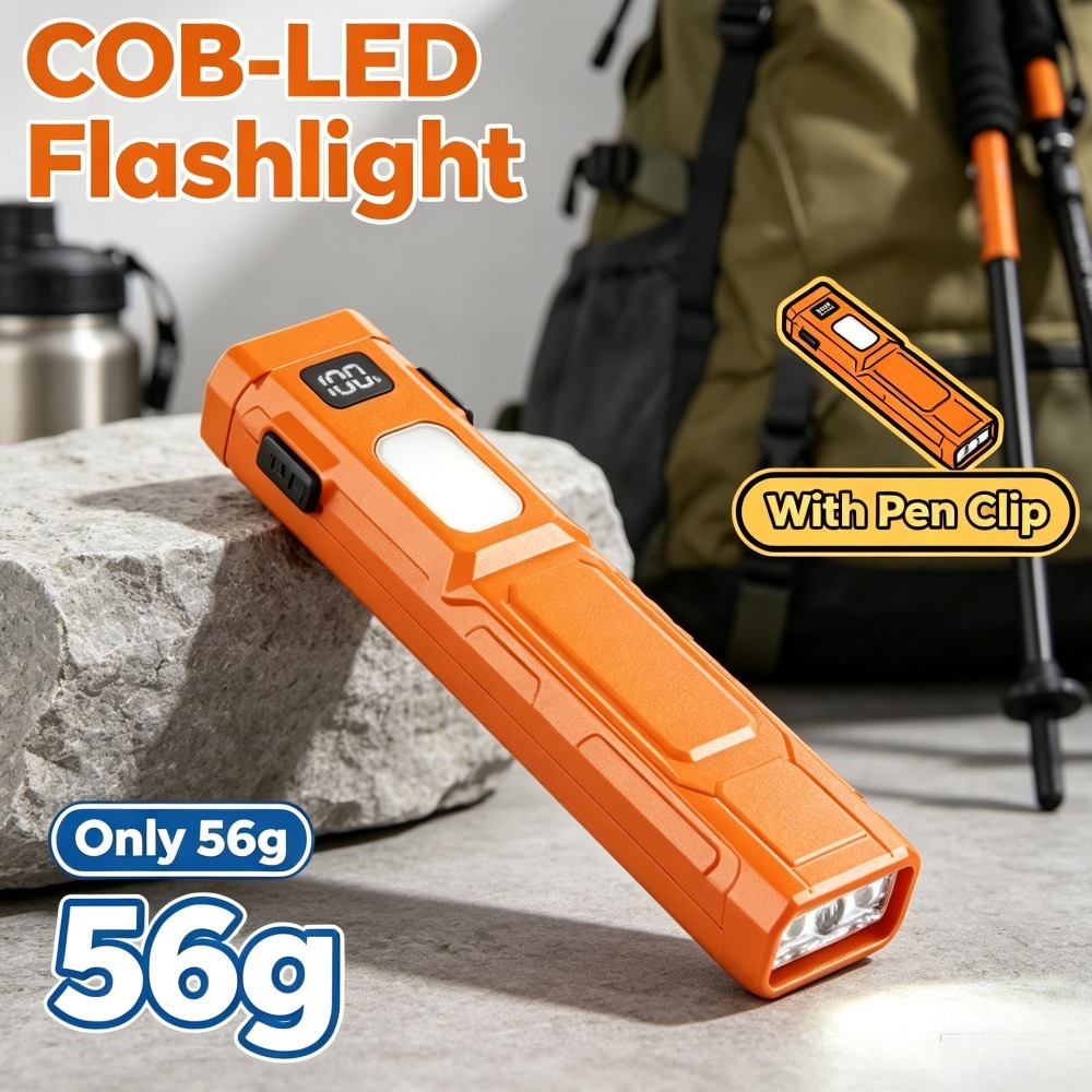 Outdoor Lighting Fixtures - COB LED EDC Taschenlampe mit Stiftclip,