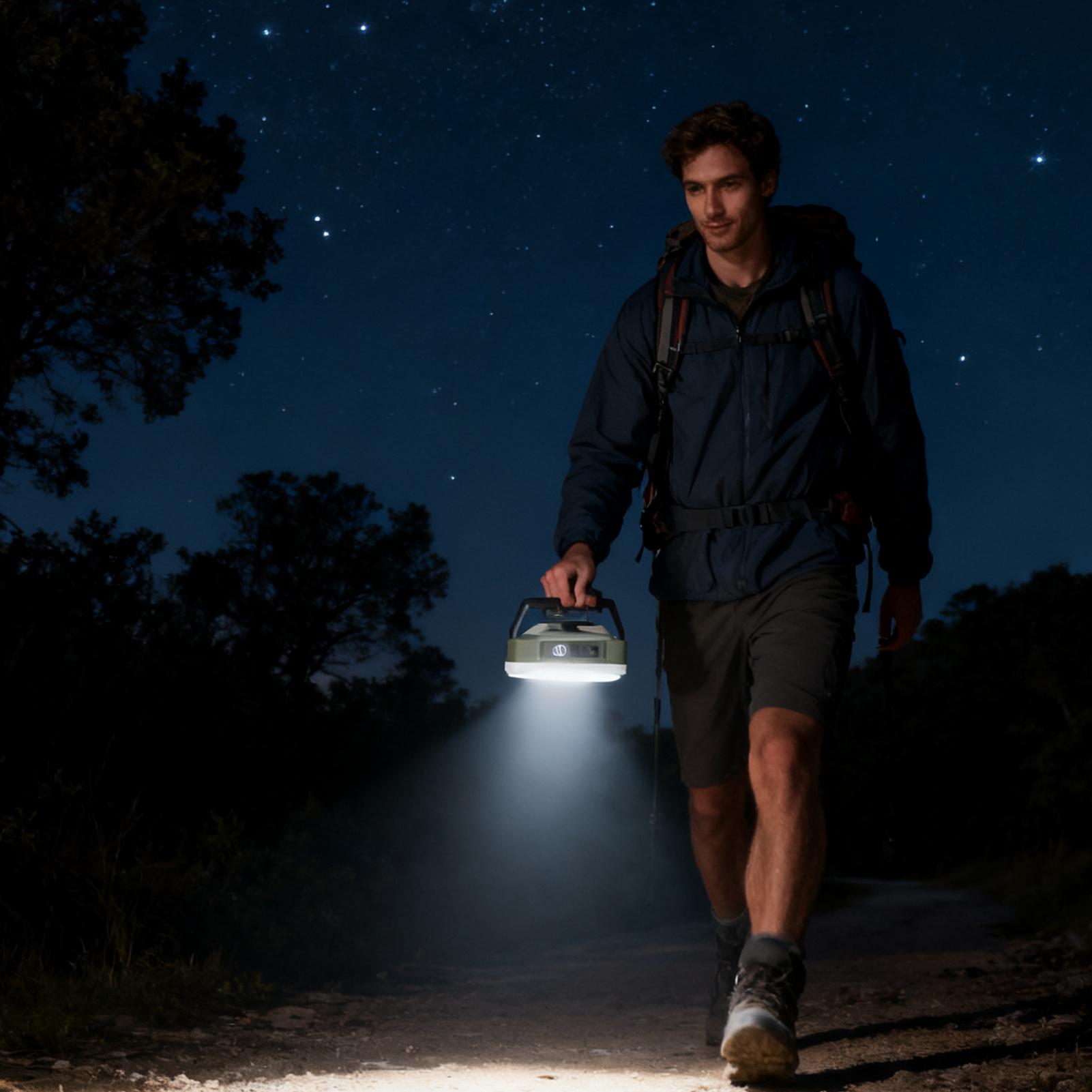 Outdoor Lighting Jobs - Camping-Laterne, wiederaufladbar, magnetisch, stufenloses Dimmen, Arbeit,