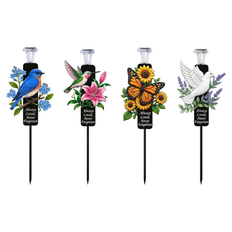 Outdoor Lighting Accent - Solar-Gartenpfahl, heller Metall-Hof-Akzent für den Außenbereich,