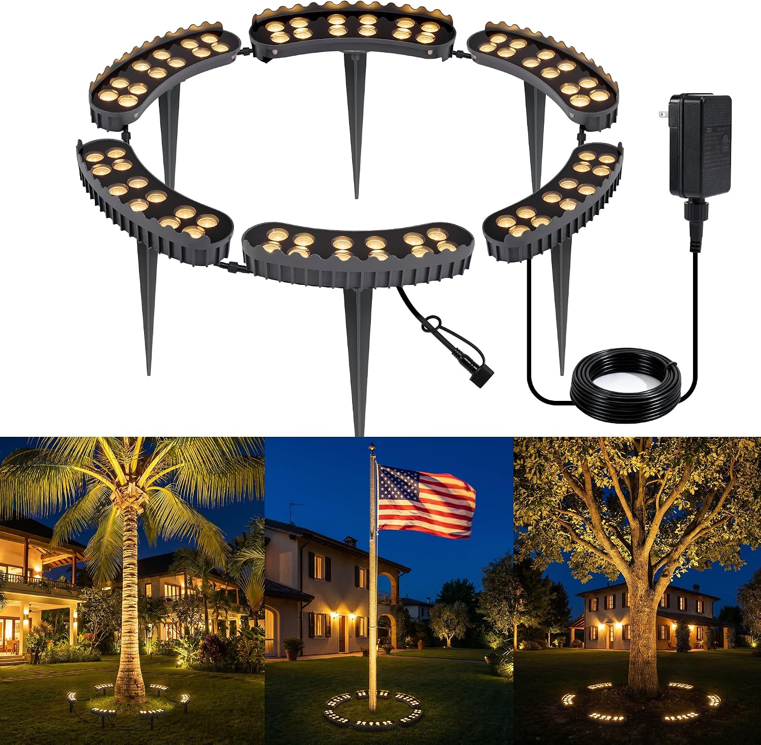 Outdoor Lighting Tree - Outdoor-Baumbeleuchtung 6er-Pack Landschafts-Uplighting für Bäume Niederspannung