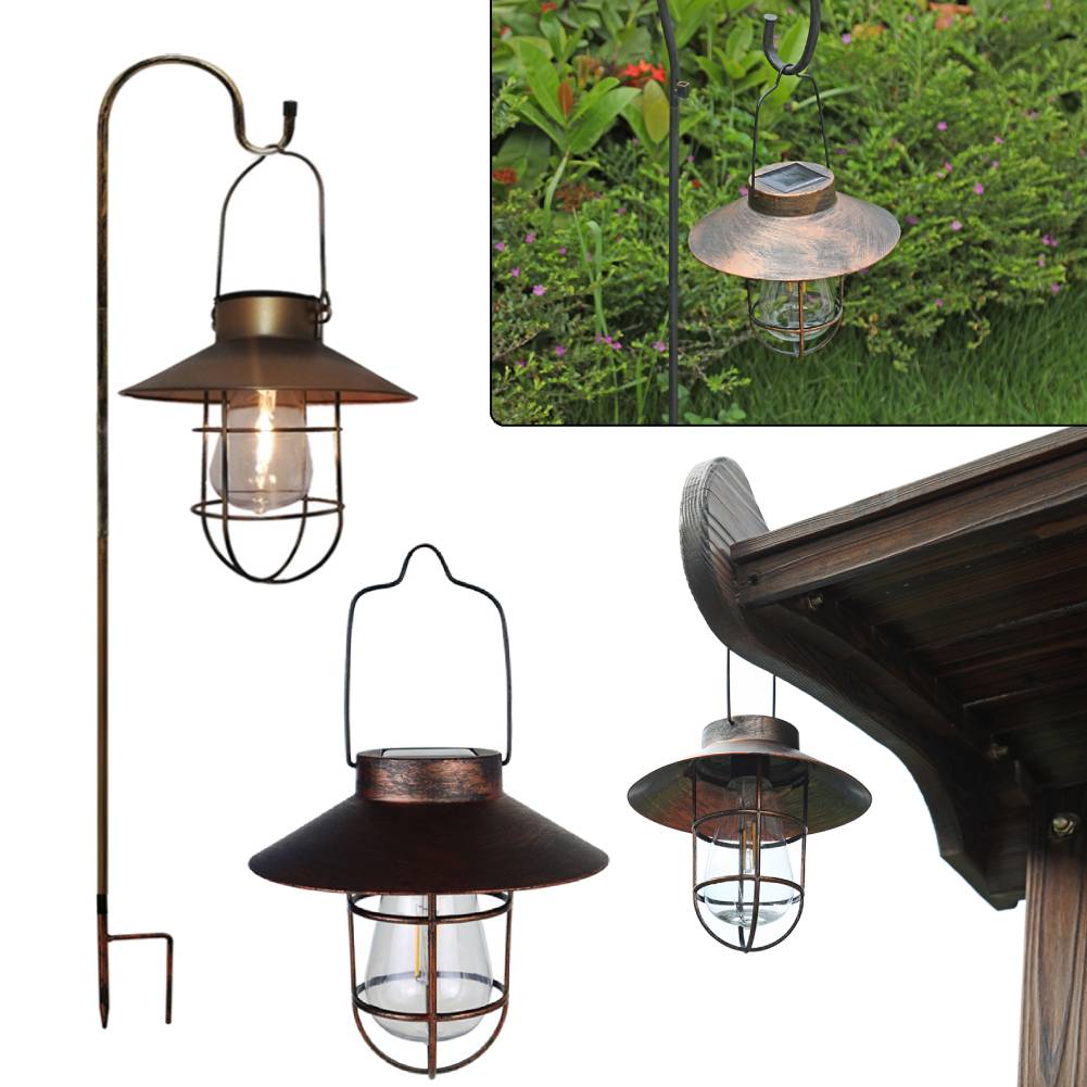 Outdoor Lighting Up And Down - Solar Retro Camping Laterne wasserdichte Vintage