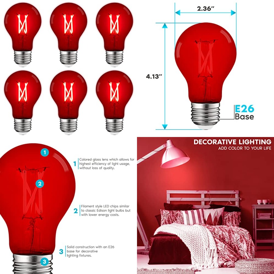 A19 Edison LED-Glühbirnen, 4,5 – Outdoor Lighting And Decor Bewertung und Preis