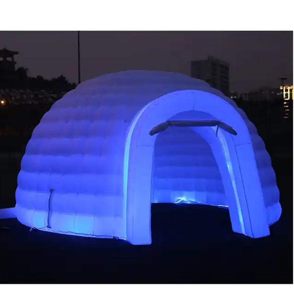 Weißes aufblasbares Iglu-Zelt  – Outdoor Lighting Rental For Party Bewertung und Preis