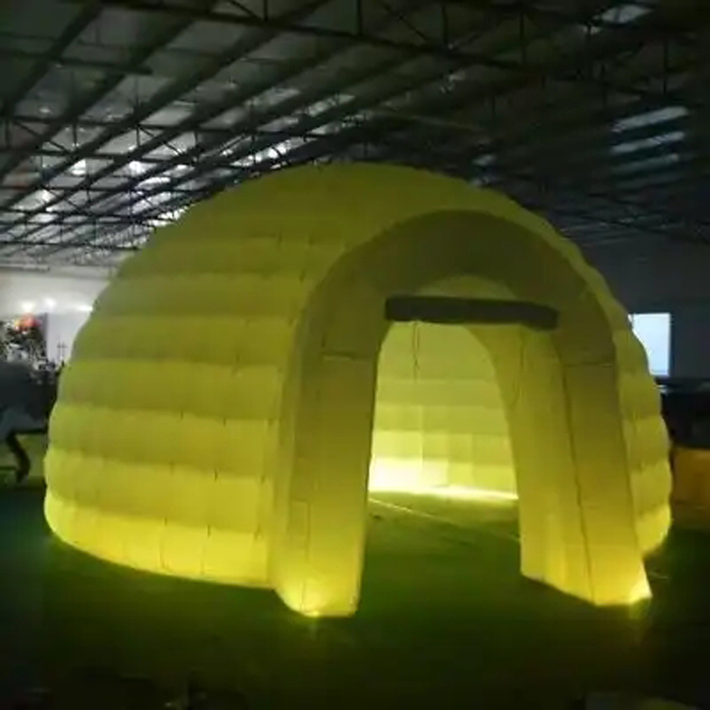 Weißes aufblasbares Iglu-Zelt  – Outdoor Lighting Rental For Party Bewertung und Preis