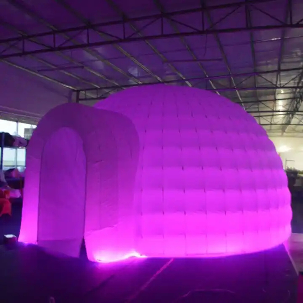 Weißes aufblasbares Iglu-Zelt  – Outdoor Lighting Rental For Party Bewertung und Preis