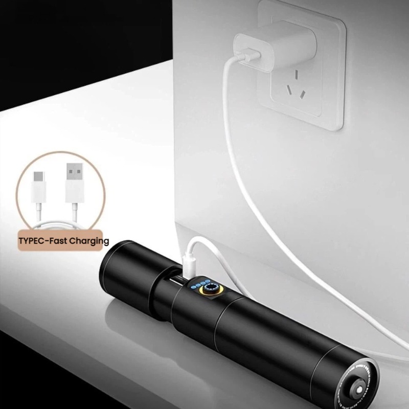 Starke LED-Taschenlampe, Typ-C – Outdoor Lighting Construction Bewertung und Preis