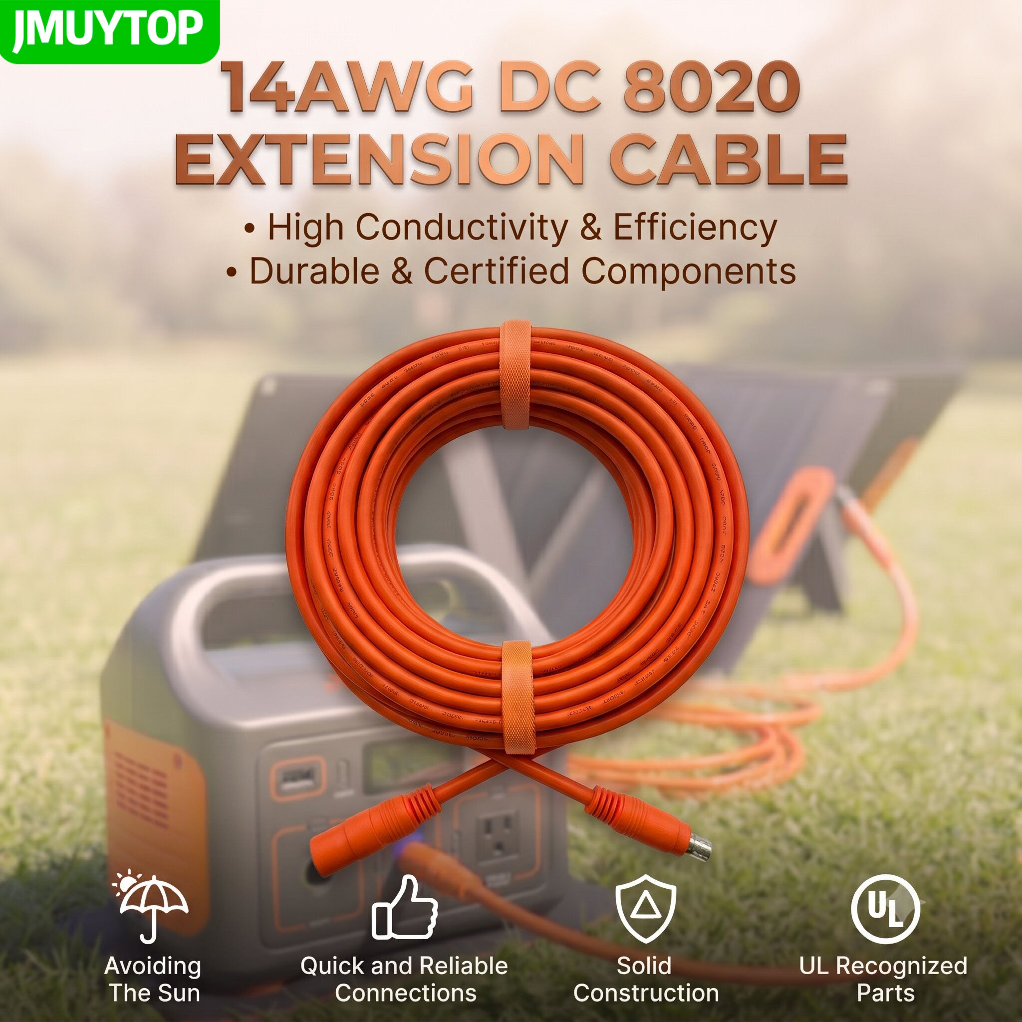 JMUYTOP Solarpanel-Verlängerun – Outdoor Lighting Extension Cable Bewertung und Preis