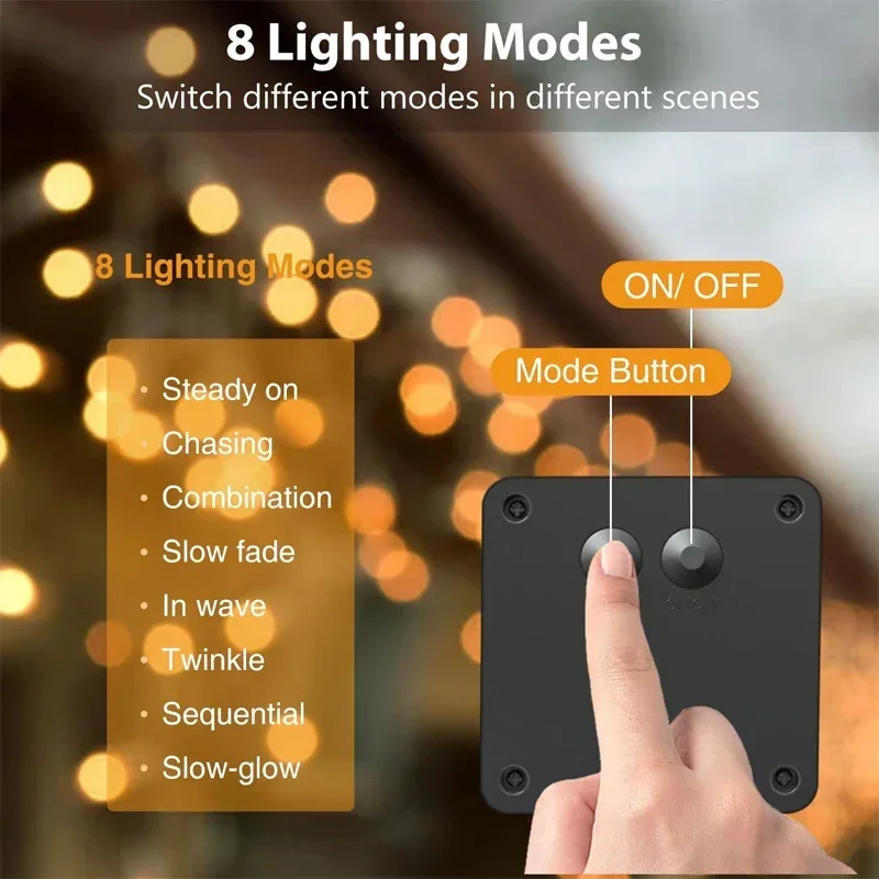 Wasserdichte 8-Modus-LED-Solar – Solar Fairy String Bewertung und Preis