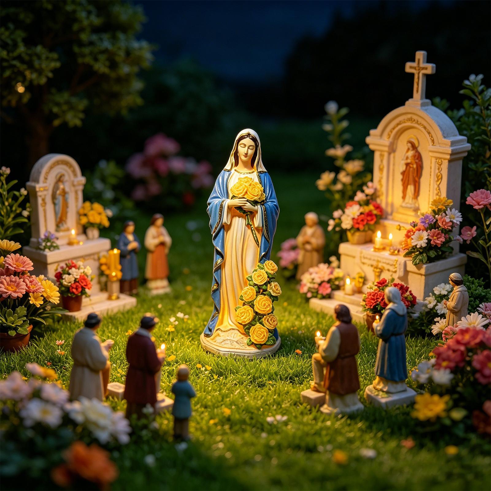 Solar-Statue der Jungfrau Mari – Outdoor Lighting Fixtures Bewertung und Preis