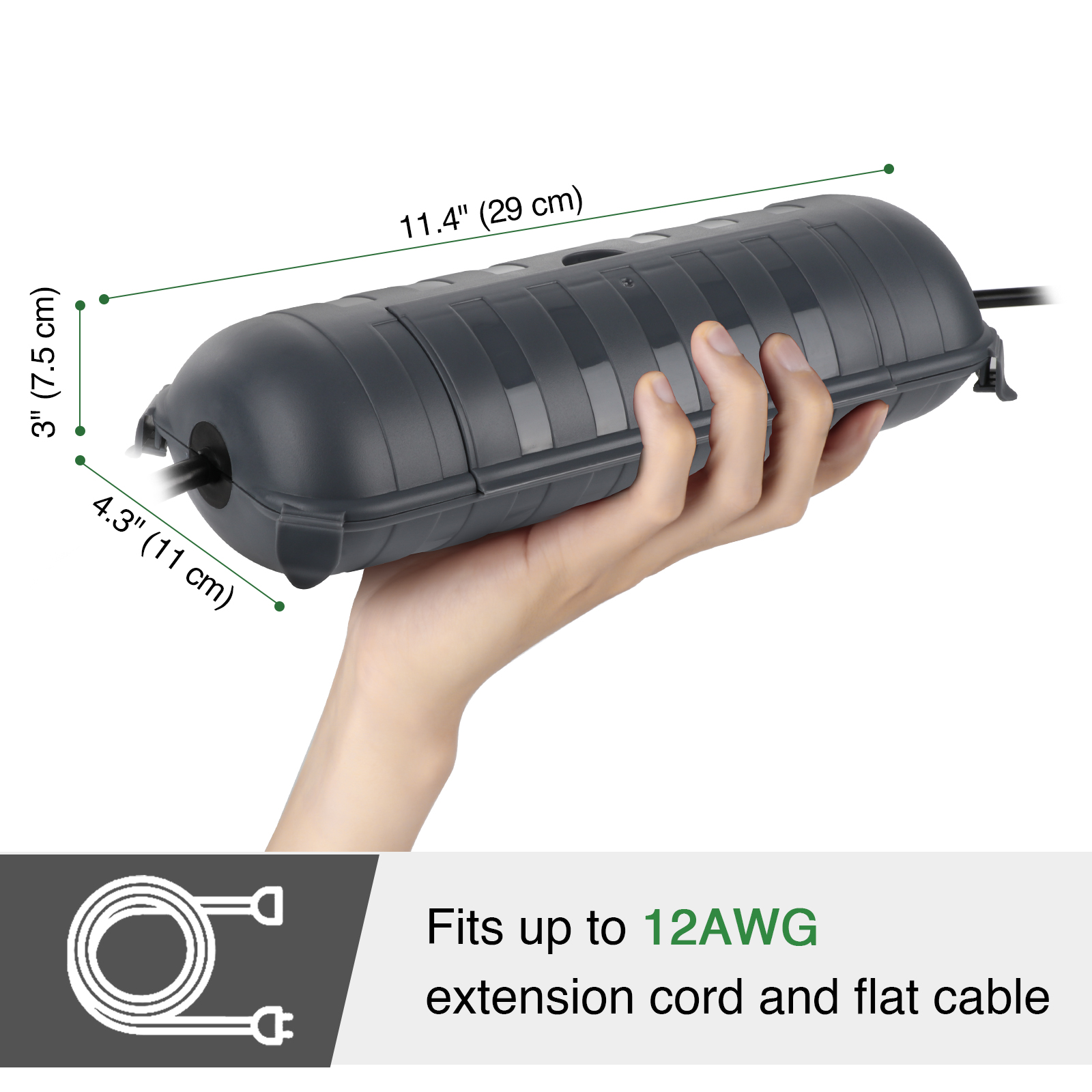 Große Wetterfeste Outdoor-Elek – Outdoor Lighting Extension Cable Bewertung und Preis