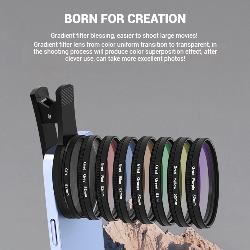 52mm Clip-On Smartphone-Kamera – Outdoor Lighting Kit Photography Bewertung und Preis