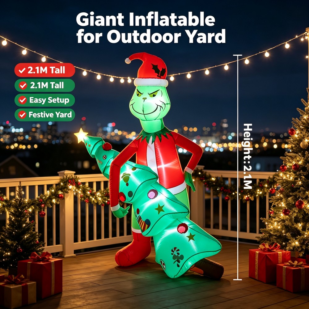6,9 Fuß großer, aufblasbarer W – Outdoor Lighting Tree Bewertung und Preis