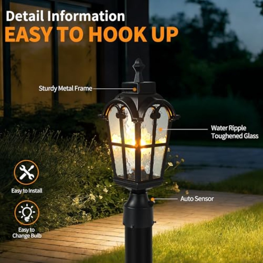 Sensor-Außenpfostenleuchten, w – Outdoor Lighting Fixtures Bewertung und Preis
