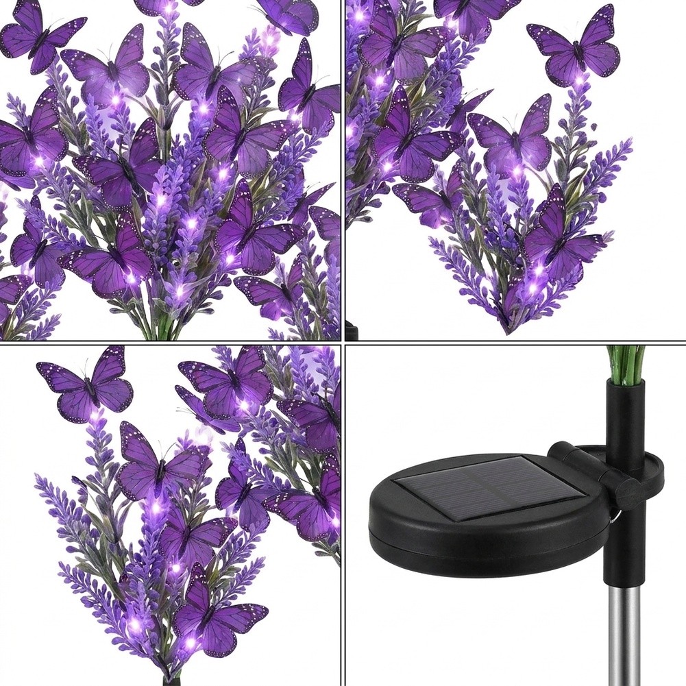 Outdoor-Blumendekoration, lila – Outdoor Lighting Accent Bewertung und Preis
