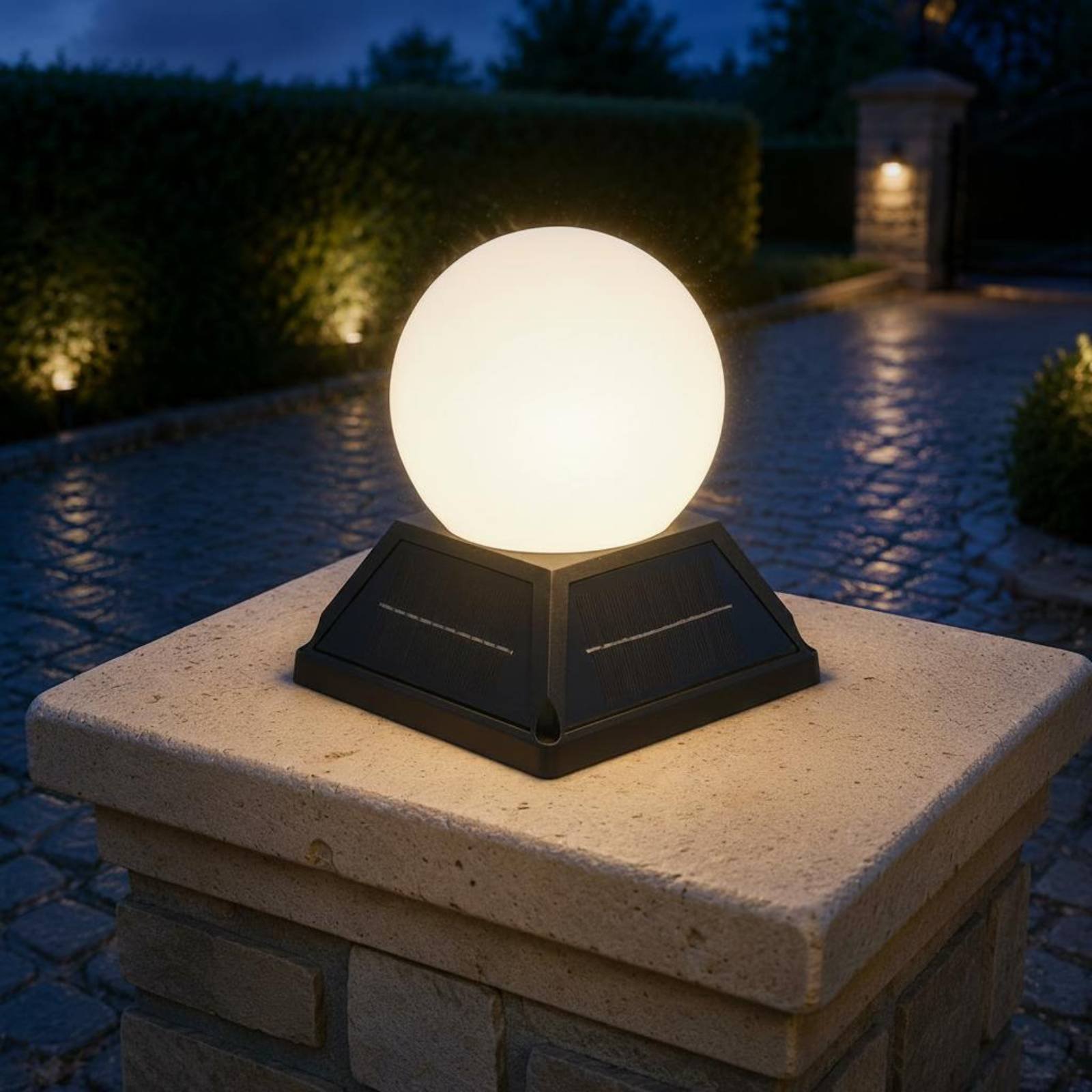 Solar-Pfostenkappenleuchte mit – Outdoor Lighting Wireless Bewertung und Preis
