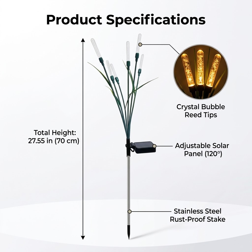Solarbetriebene Schilflichter, – Wired Pathway Light Bewertung und Preis