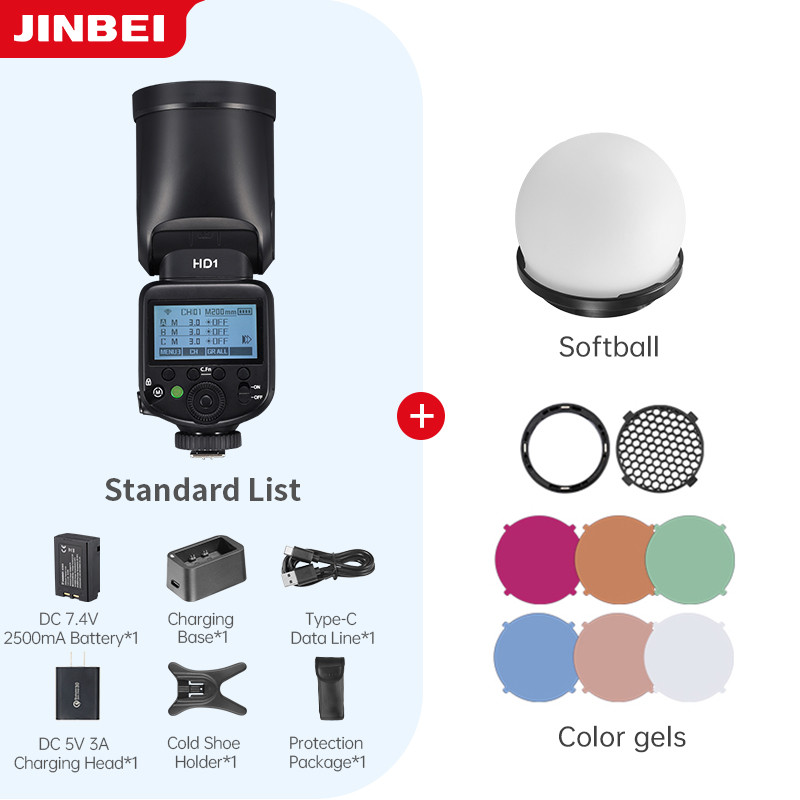 JINBEI HD-1 Kamera-Blitzlicht  – Outdoor Lighting Kit Photography Bewertung und Preis