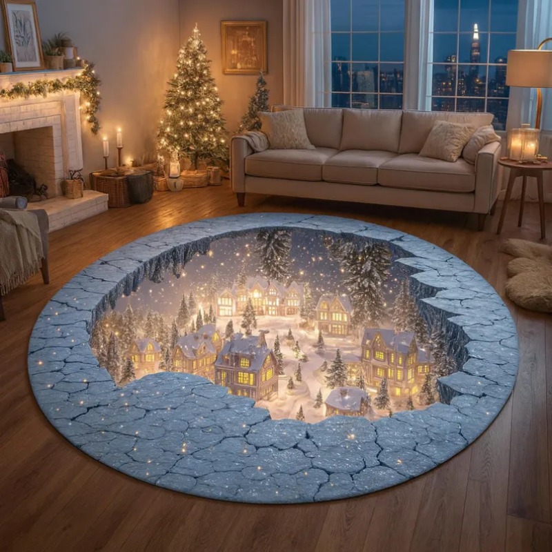 3D-Weihnachtsdorf-Teppich, Win – Outdoor Xmas Lighting Ideas Bewertung und Preis