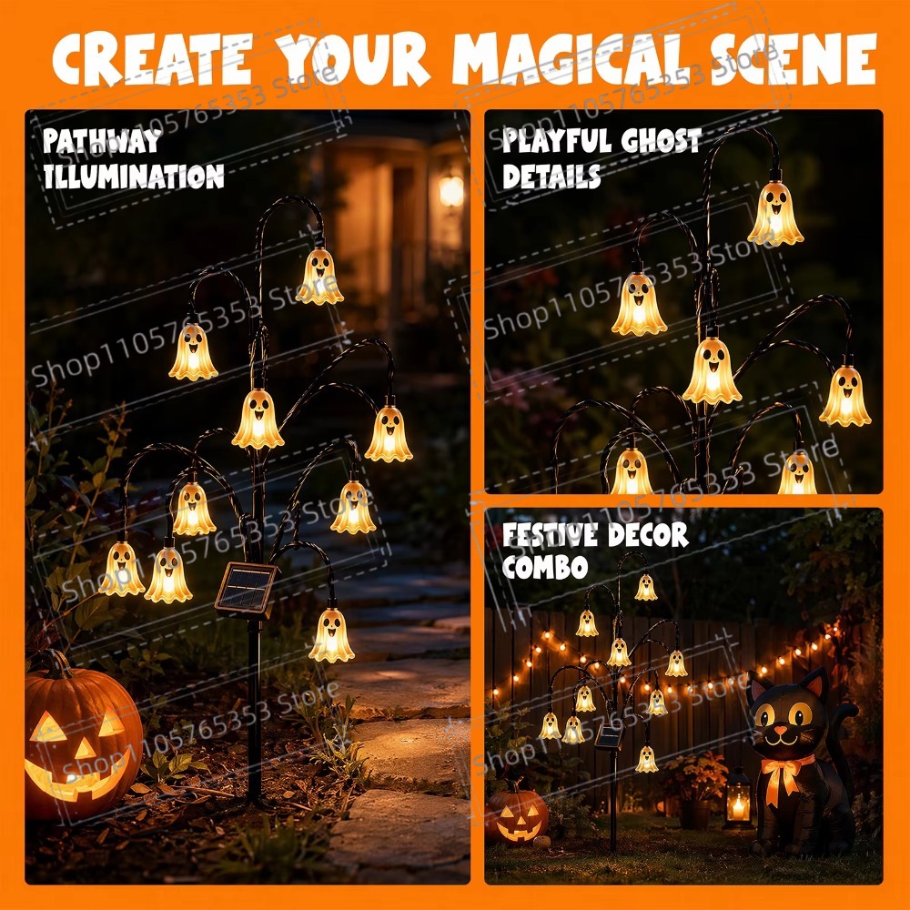 Halloween Solar-Laterne für de – Outdoor Lighting Tree Bewertung und Preis