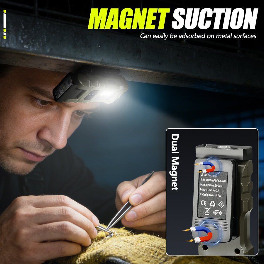 400LM USB-C-Stirnlampe, magnet – Outdoor Lighting Construction Bewertung und Preis